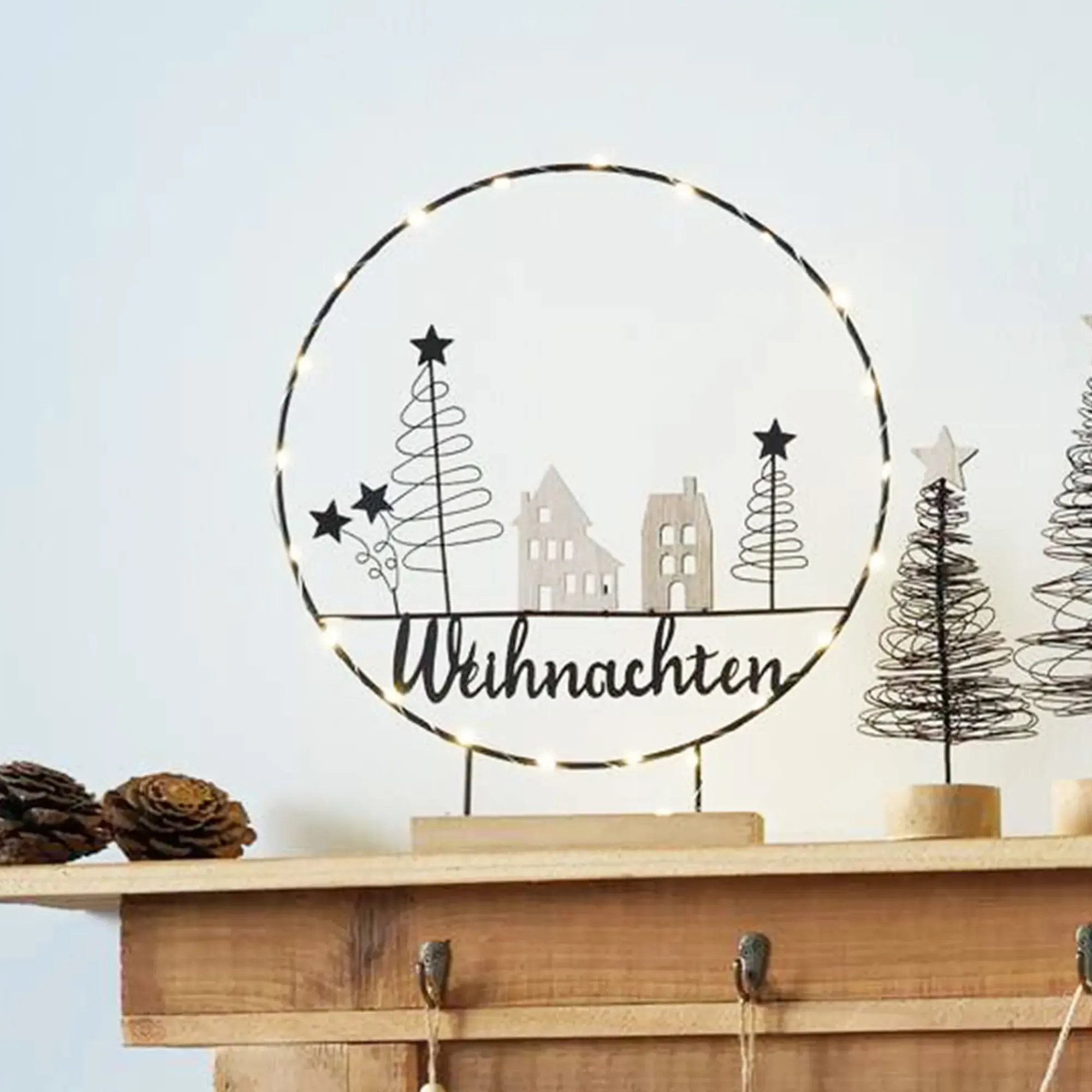 Weihnachtliche Dekoringe|Weihnachtliche Led-Deko|Frank Handels GmbH & Co. KG LED-Ringdeko "Weihnachten"