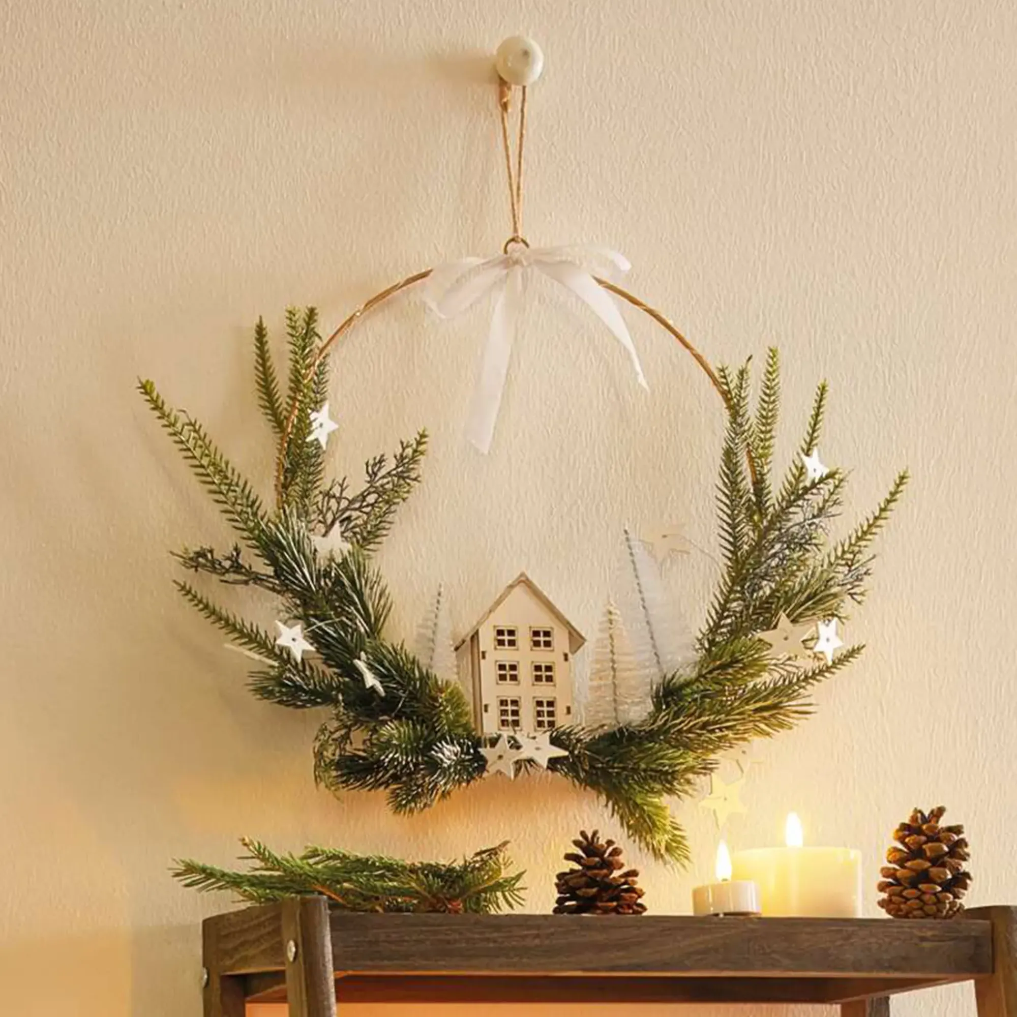 Dekohänger|Weihnachtliche Dekoringe|Frank Handels GmbH & Co. KG LED-Ring "Winterzeit"