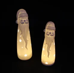 Weihnachtsmänner|Weihnachtliche Led-Deko|Frank Handels GmbH & Co. KG LED-Santa "White", 2er Set