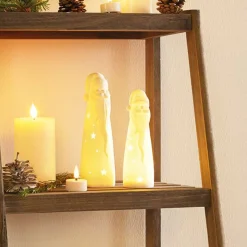 Weihnachtsmänner|Weihnachtliche Led-Deko|Frank Handels GmbH & Co. KG LED-Santa "White", 2er Set