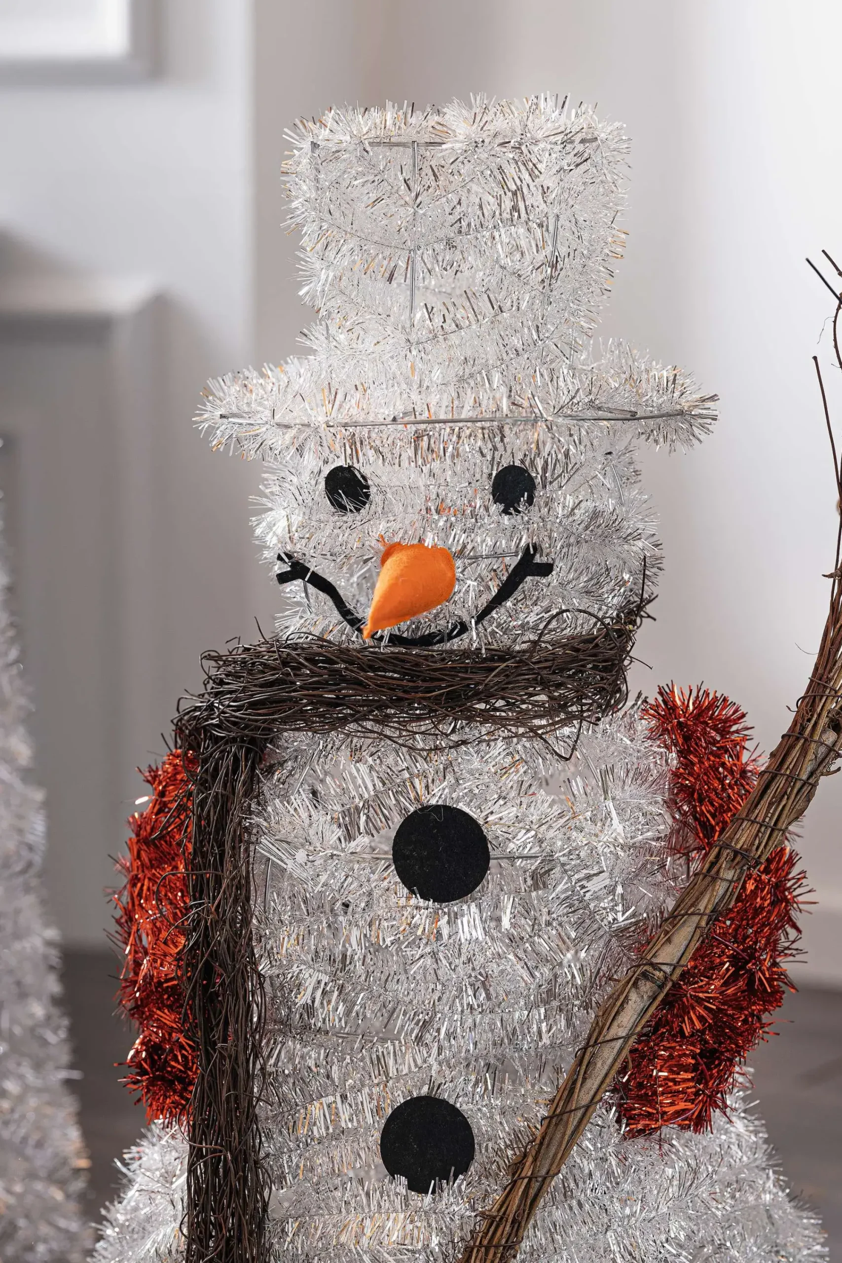 Weihnachtliche Dekofiguren|Weihnachtsmänner|Frank Handels GmbH & Co. KG LED-Schneemann "Silberglimmer"