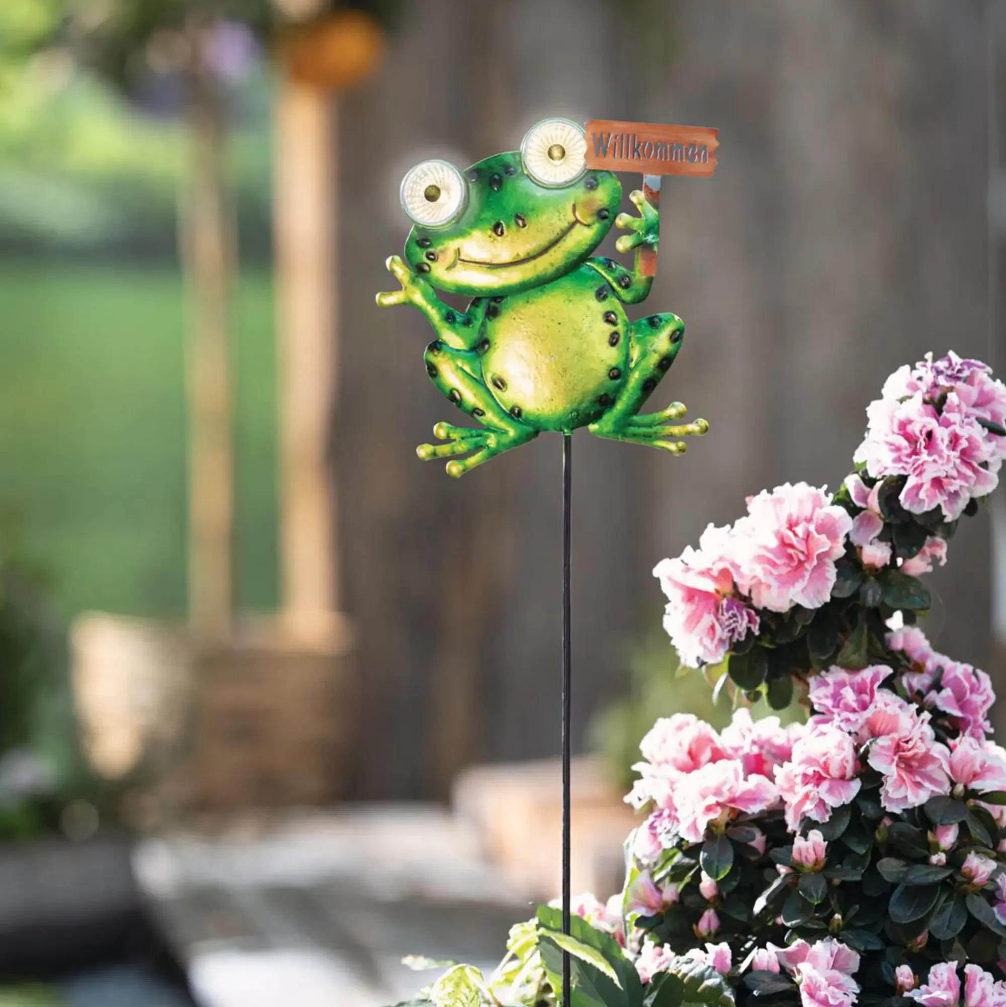 Gartenfiguren|Solar-Beleuchtung|Frank Handels GmbH & Co. KG LED-Solarstecker "Crazy Frog"