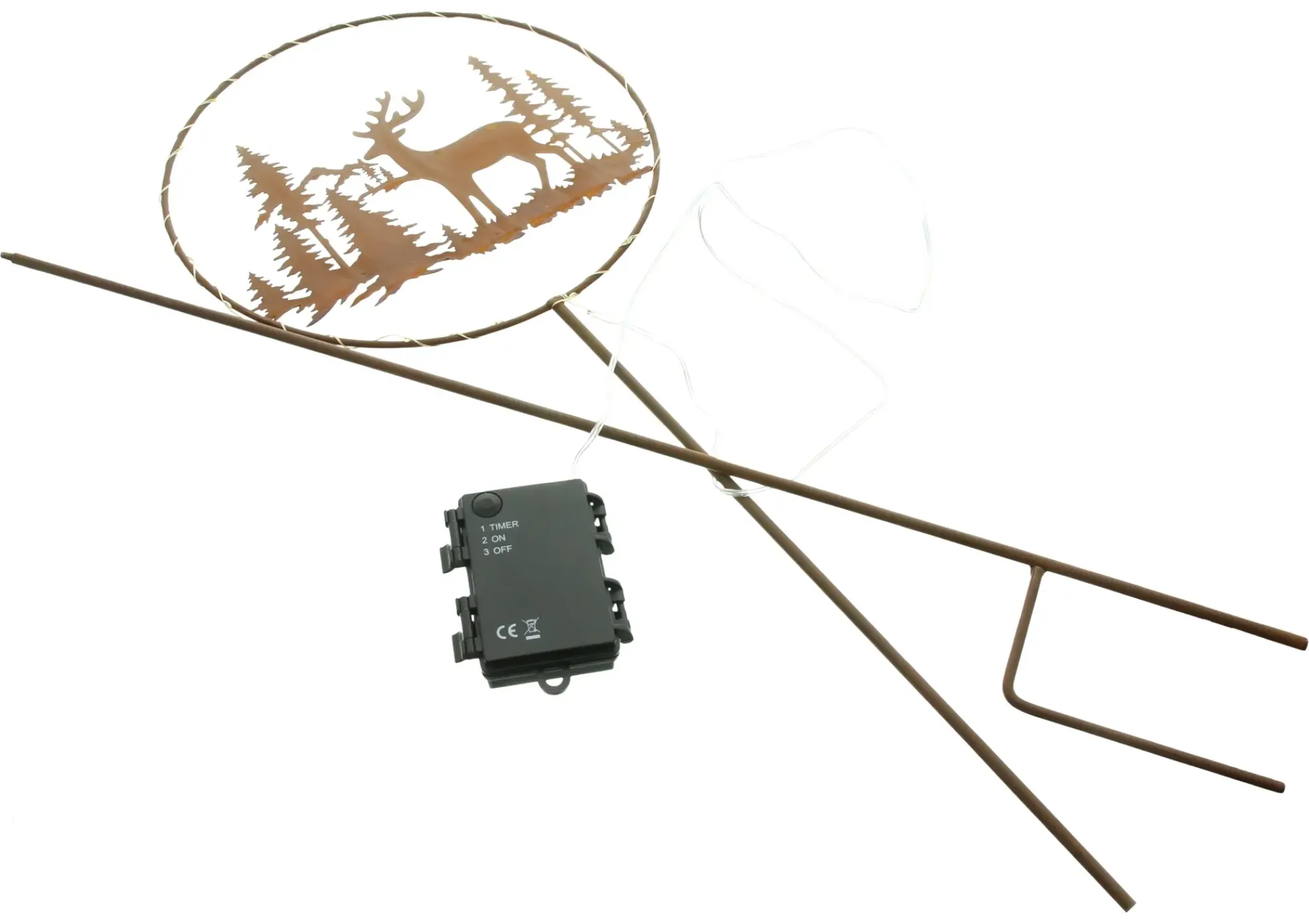 Gartenbeleuchtung|Weihnachtliche Streuer & Stecker|Frank Handels GmbH & Co. KG LED-Stecker "Rentier im Wald"