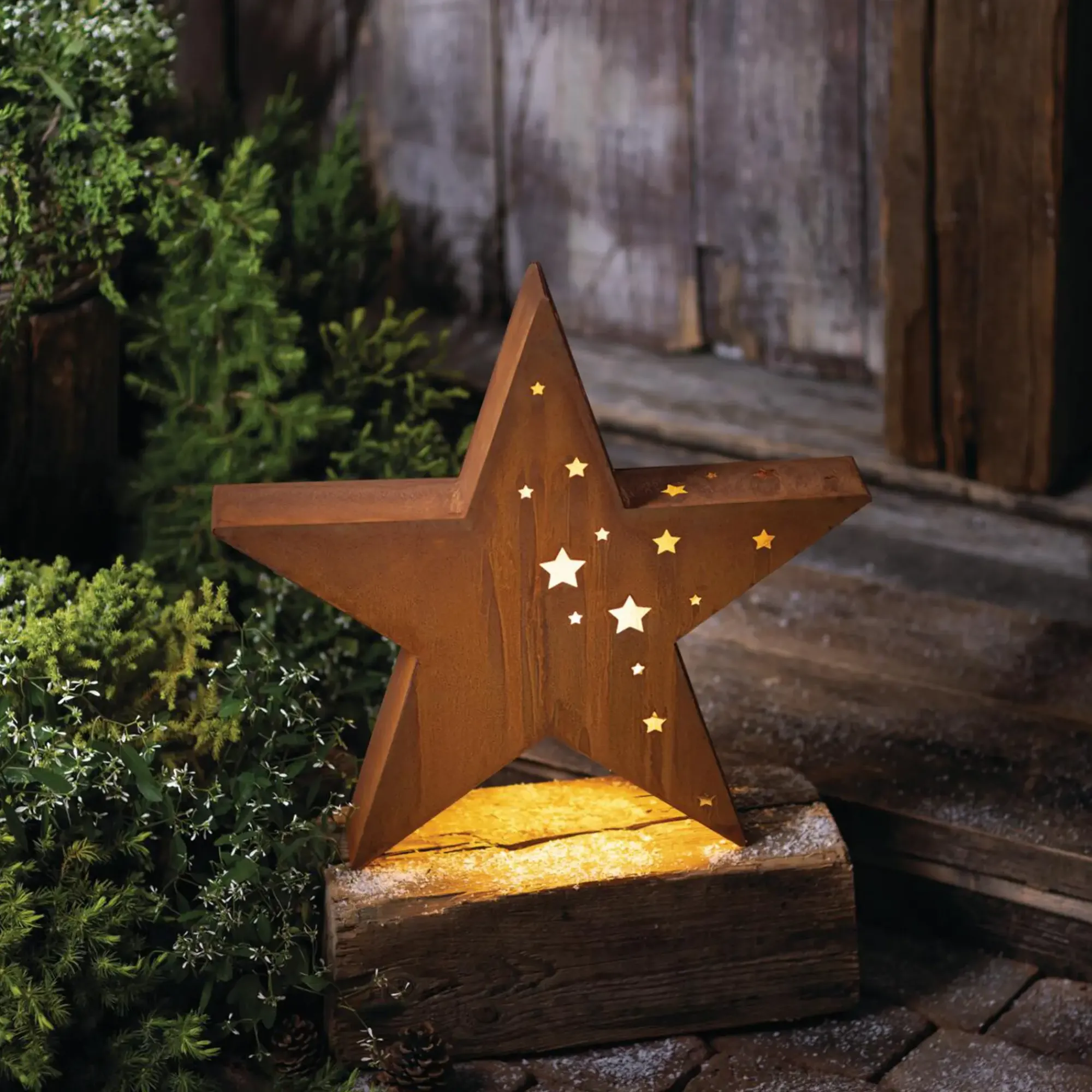 Gartenbeleuchtung|Weihnachtliche Gartendeko|Frank Handels GmbH & Co. KG LED-Stern "Lichtermeer"