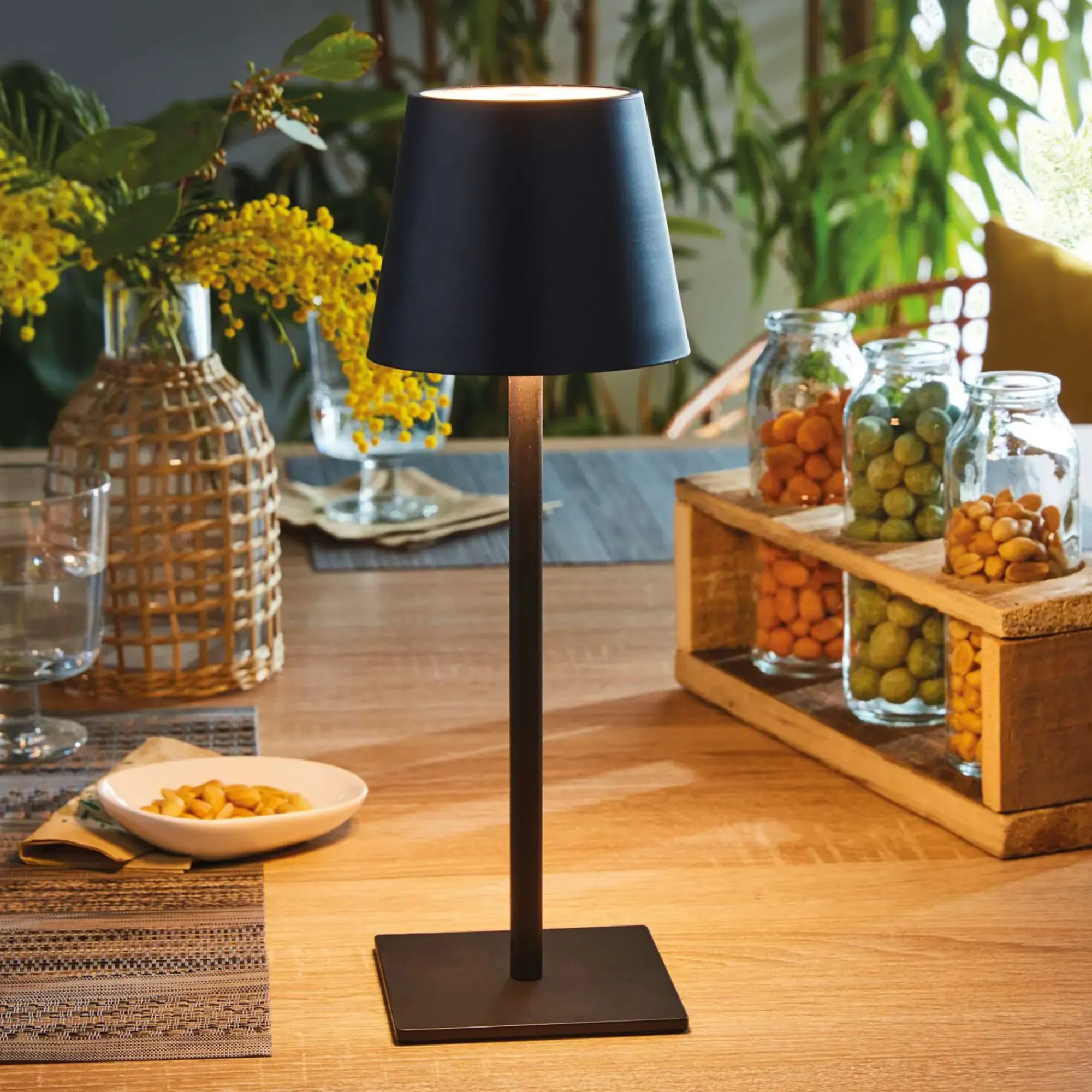 Led-Beleuchtung|Wohnzimmer|Frank Handels GmbH & Co. KG LED-Tischlampe "Black"
