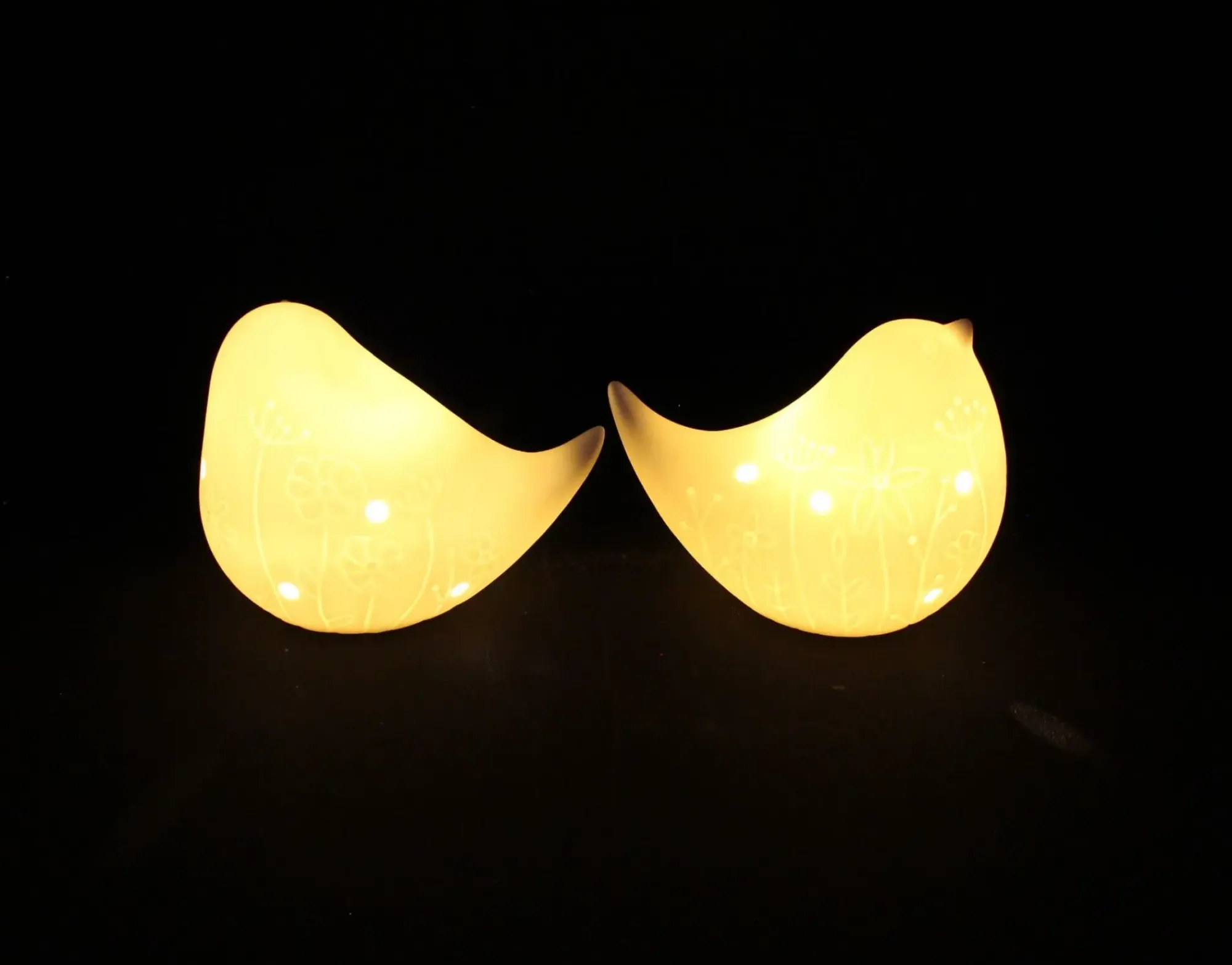 Led-Dekoobjekte|Dekofiguren|Frank Handels GmbH & Co. KG LED-Vogel "Blumenwiese", 2er Set
