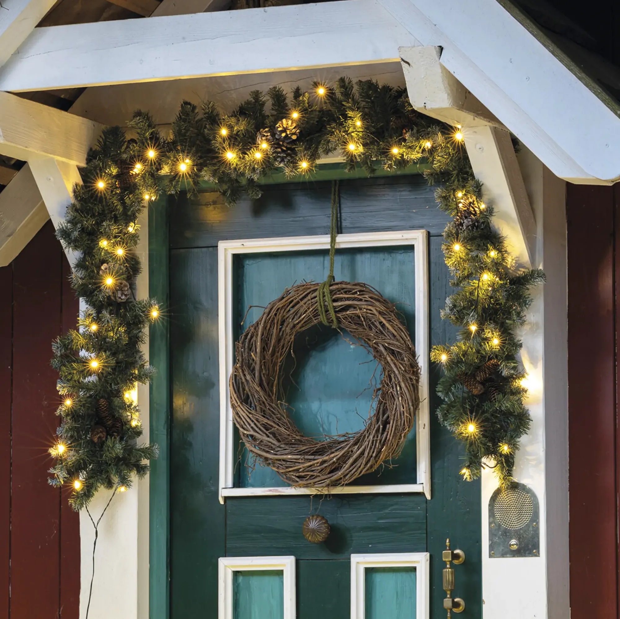 Weihnachtliche Led-Deko|Gartenbeleuchtung|Frank Handels GmbH & Co. KG Leuchtgirlande "Naturwinter"