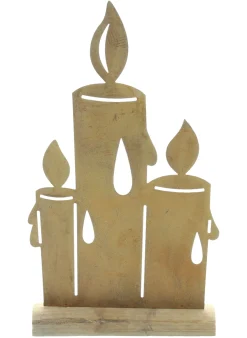 Weihnachtliche Dekofiguren|Frank Handels GmbH & Co. KG Metalldeko "Kerzen"