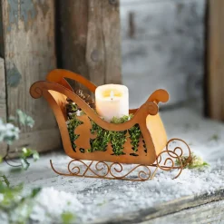 Weihnachtliche Gartendeko|Schlitten|Frank Handels GmbH & Co. KG Metalldeko "Schlitten"