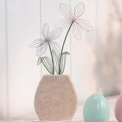 Dekovasen|Frank Handels GmbH & Co. KG Metalldeko "Vase mit Blumen"