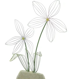 Dekovasen|Frank Handels GmbH & Co. KG Metalldeko "Vase mit Blumen"