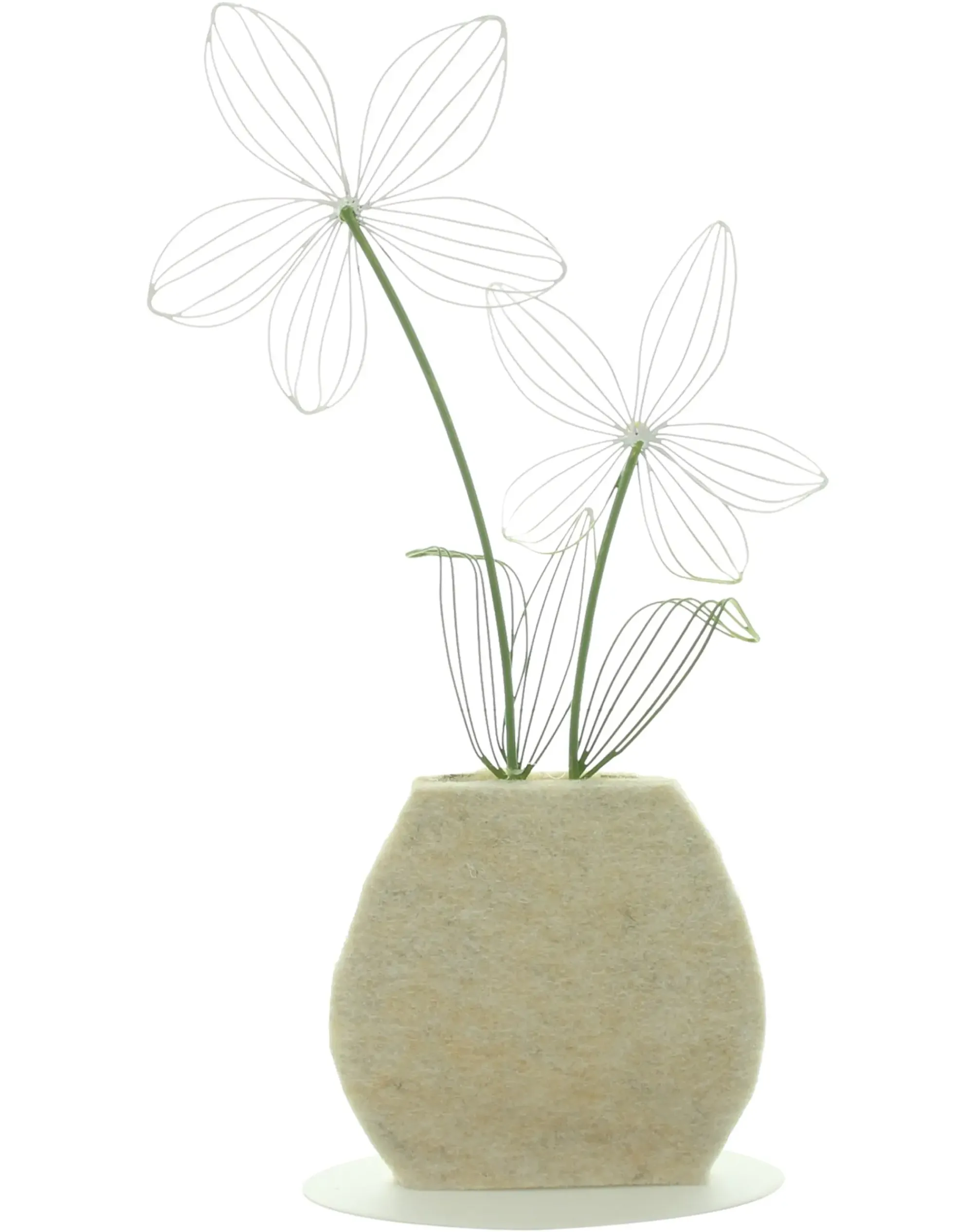 Dekovasen|Frank Handels GmbH & Co. KG Metalldeko "Vase mit Blumen"