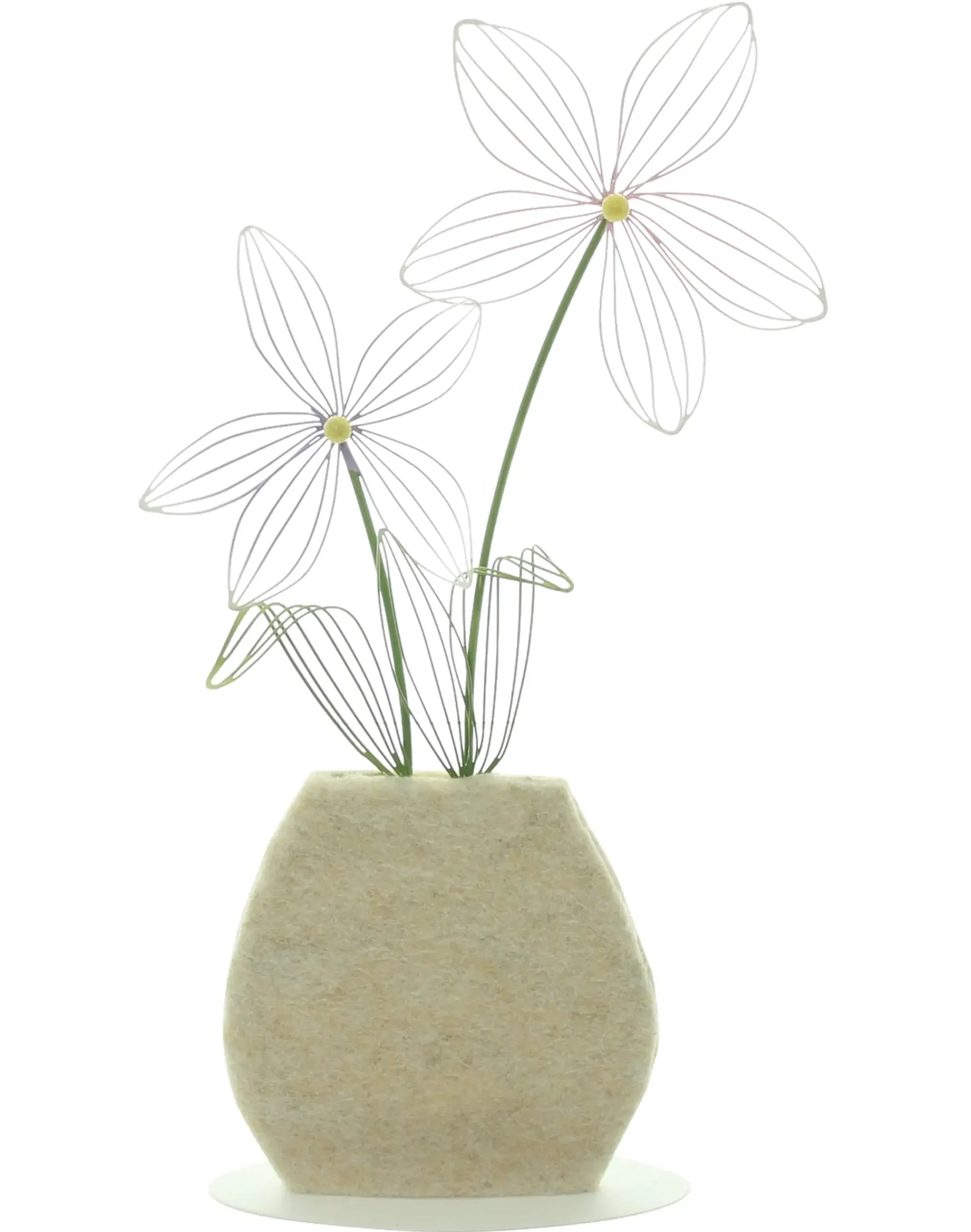 Dekovasen|Frank Handels GmbH & Co. KG Metalldeko "Vase mit Blumen"