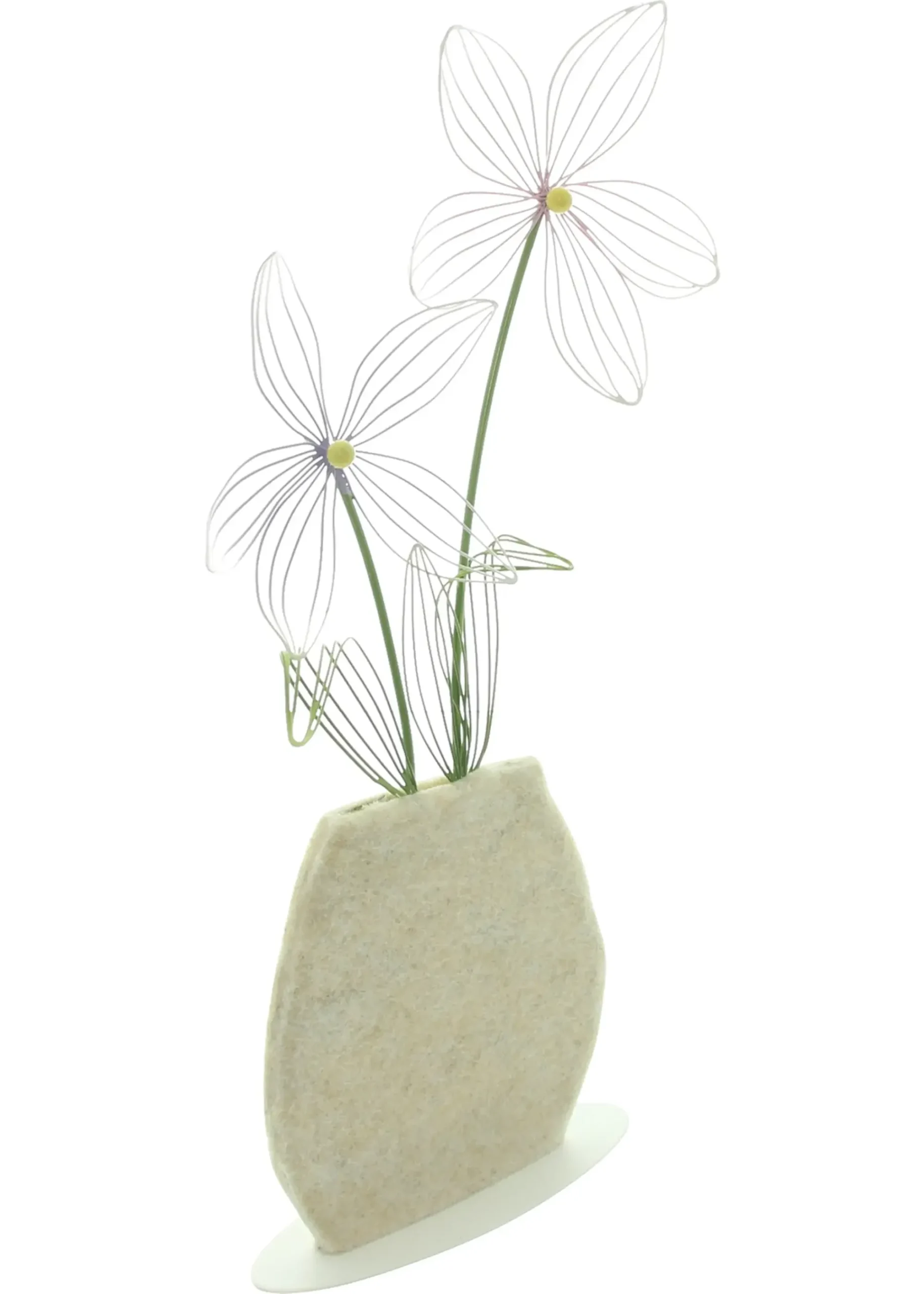 Dekovasen|Frank Handels GmbH & Co. KG Metalldeko "Vase mit Blumen"
