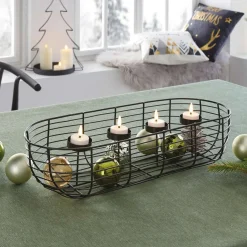 Adventskränze|Weihnachtslichter|Frank Handels GmbH & Co. KG Metallkorb "Candela"