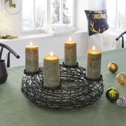 Adventskränze|Weihnachtslichter|Frank Handels GmbH & Co. KG Metallkranz "Candela"