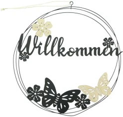 Dekohänger|Frank Handels GmbH & Co. KG Metallring "Willkommen"
