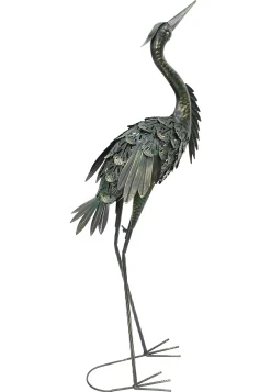 Gartenfiguren|Frank Handels GmbH & Co. KG Metallvogel "Reiher"
