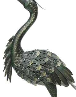 Gartenfiguren|Frank Handels GmbH & Co. KG Metallvogel "Reiher"