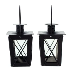 Grabschmuck|Laternen & Co.|Frank Handels GmbH & Co. KG Mini-Laterne "Metall", 2er Set