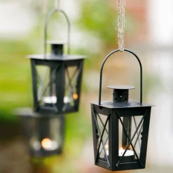 Grabschmuck|Laternen & Co.|Frank Handels GmbH & Co. KG Mini-Laterne "Metall", 2er Set