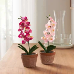 Kunstpflanzen|Frank Handels GmbH & Co. KG Orchidee im Topf, 2er Set
