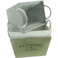 Pflanztöpfe|Frank Handels GmbH & Co. KG Pflanzer "Flowers & Plants", 3er Set