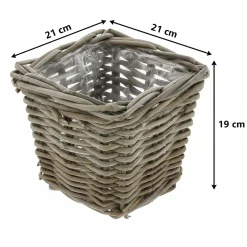Herbstgarten|Pflanzkörbe|Frank Handels GmbH & Co. KG Pflanzer "Rattan", klein