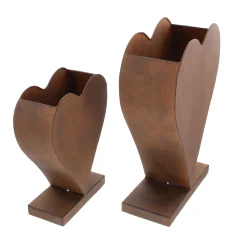Herbstgarten|Pflanztöpfe|Frank Handels GmbH & Co. KG Pflanzer "Rostherz", stehend, 2er Set