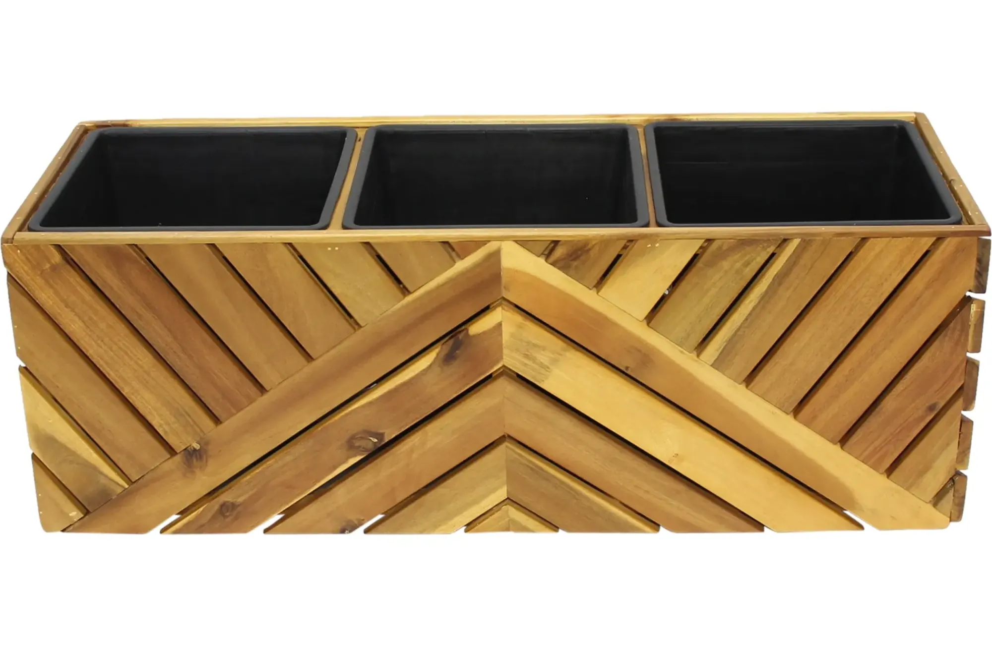Pflanztöpfe|Frank Handels GmbH & Co. KG Pflanzkasten "Recycling Wood"