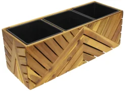 Pflanztöpfe|Frank Handels GmbH & Co. KG Pflanzkasten "Recycling Wood"