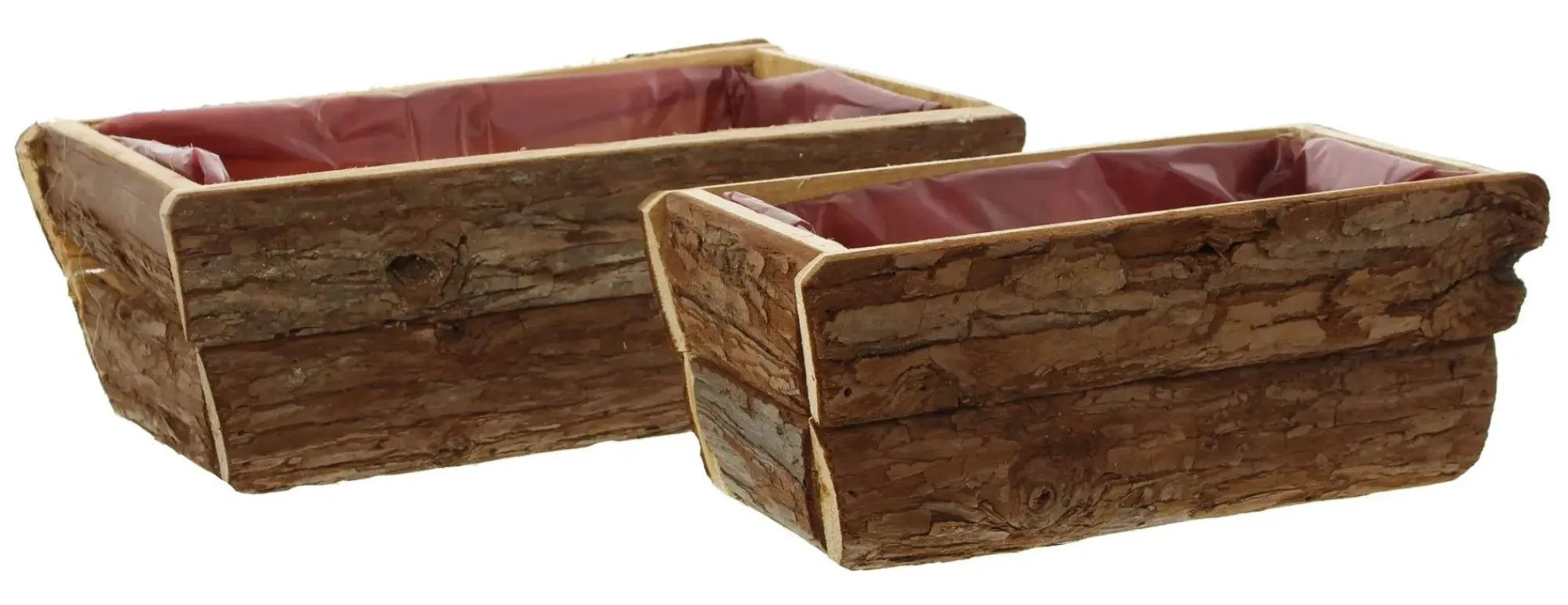 Pflanztöpfe|Frank Handels GmbH & Co. KG Pflanzkasten "Rinde", 2er Set