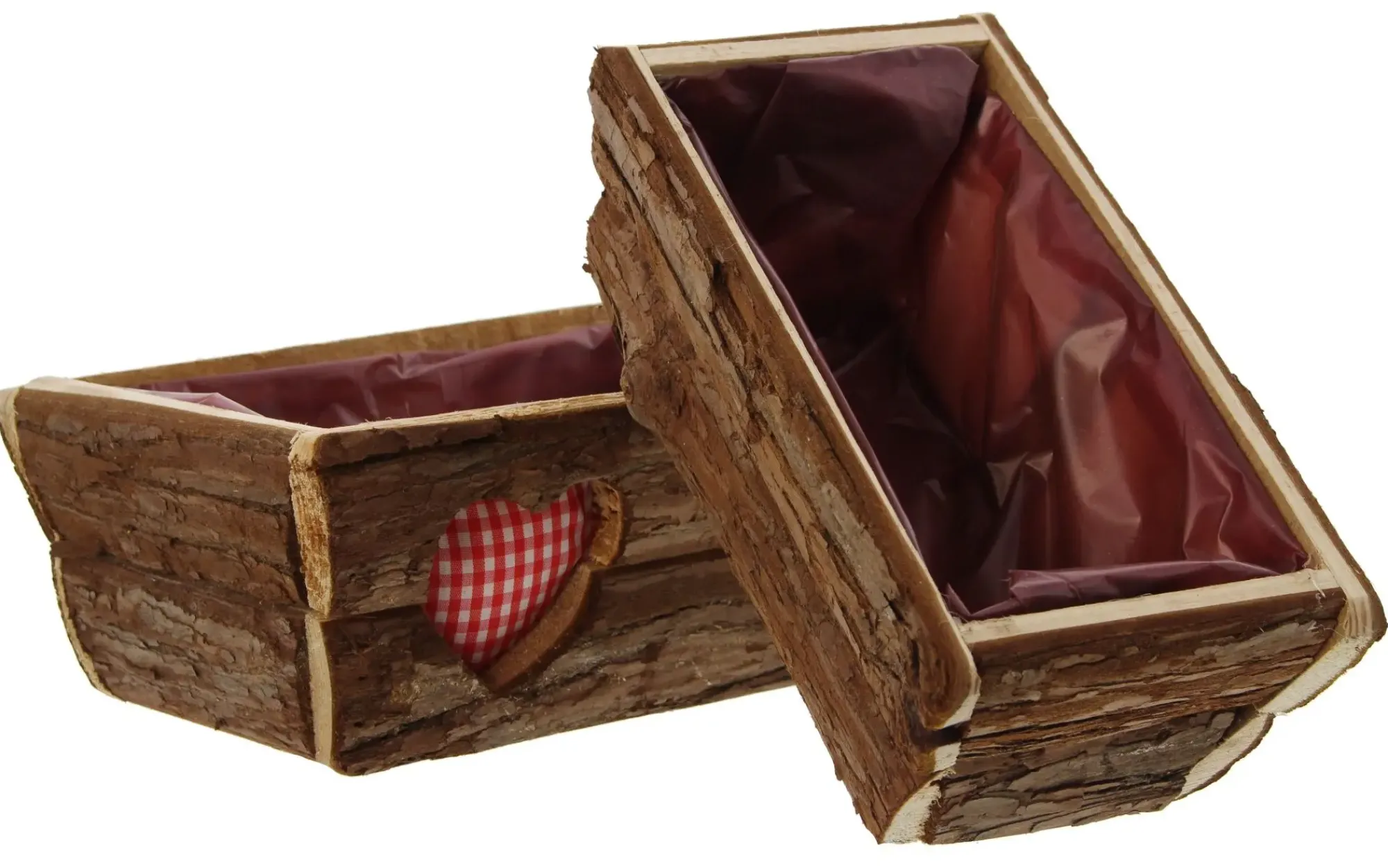 Pflanztöpfe|Frank Handels GmbH & Co. KG Pflanzkasten "Rinde", 2er Set
