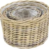 Pflanzkörbe|Weihnachtliche Pflanzer|Frank Handels GmbH & Co. KG Pflanzkorb "Rattan", 3er Set