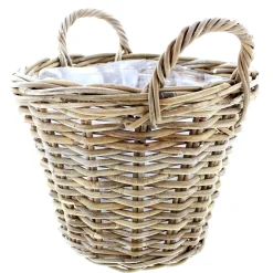 Herbstgarten|Pflanzkörbe|Frank Handels GmbH & Co. KG Pflanzkorb "Rattan", groß