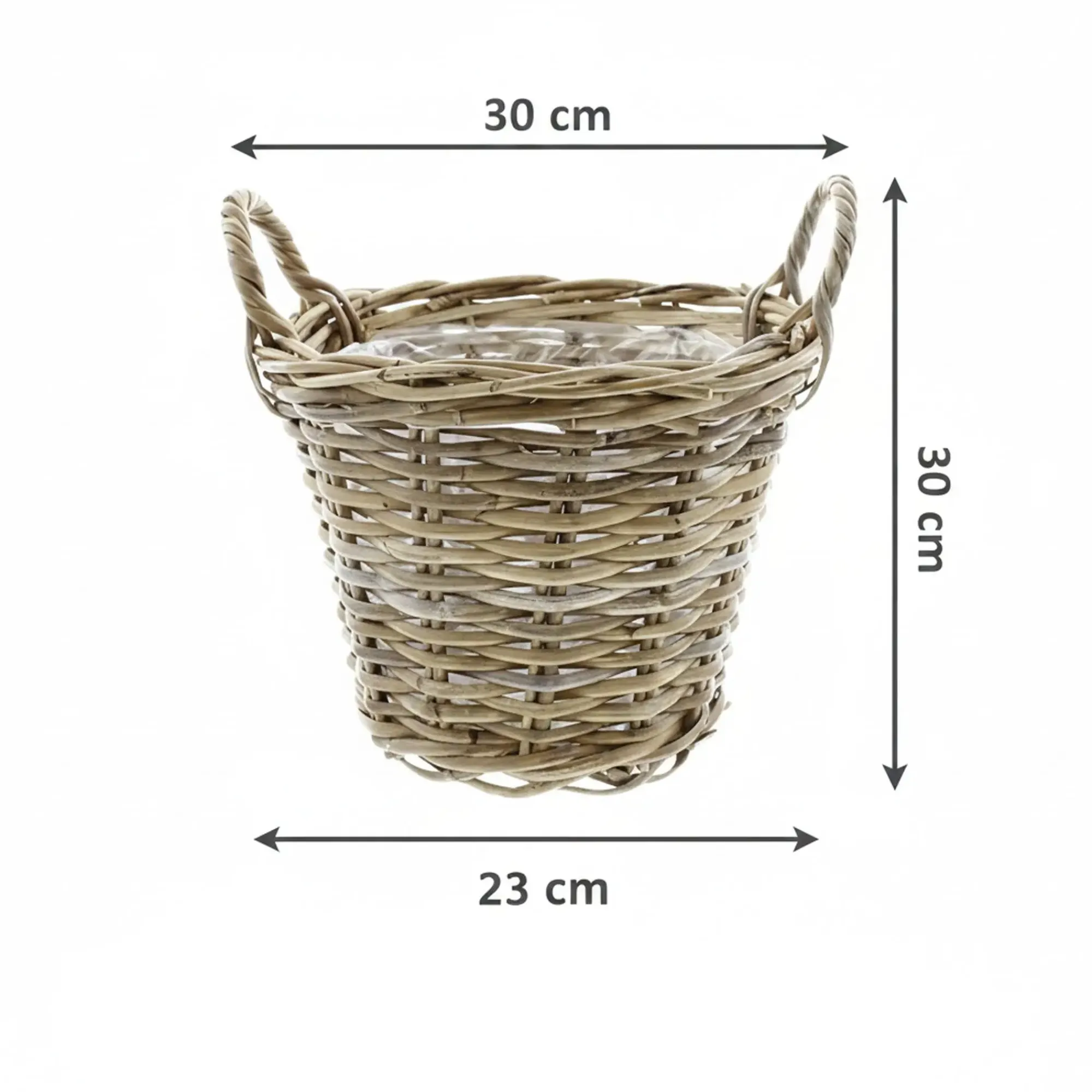 Herbstgarten|Pflanzkörbe|Frank Handels GmbH & Co. KG Pflanzkorb "Rattan", klein