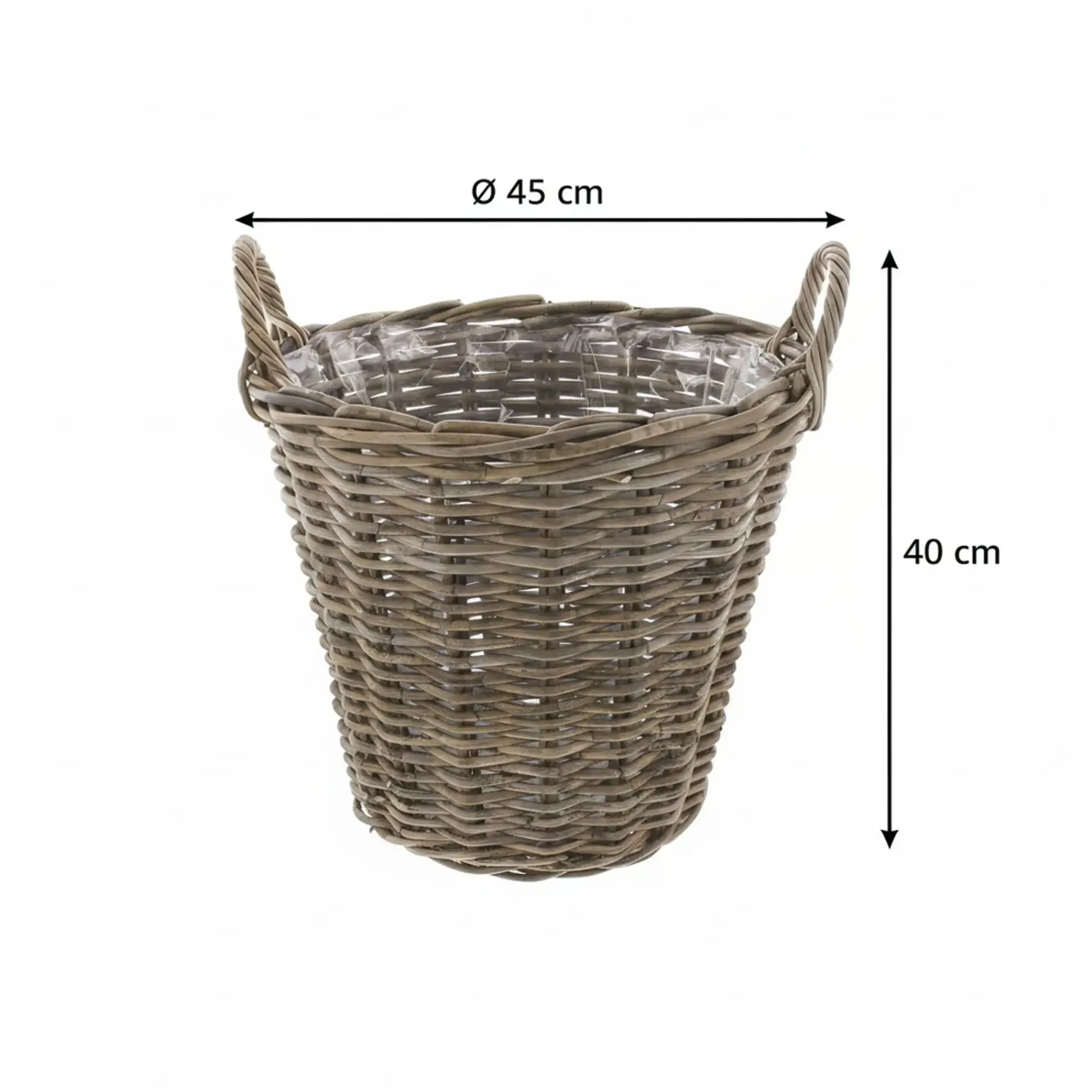 Herbstgarten|Füllkörbe & Universalkörbe|Frank Handels GmbH & Co. KG Pflanzkorb "Rattan", maxi