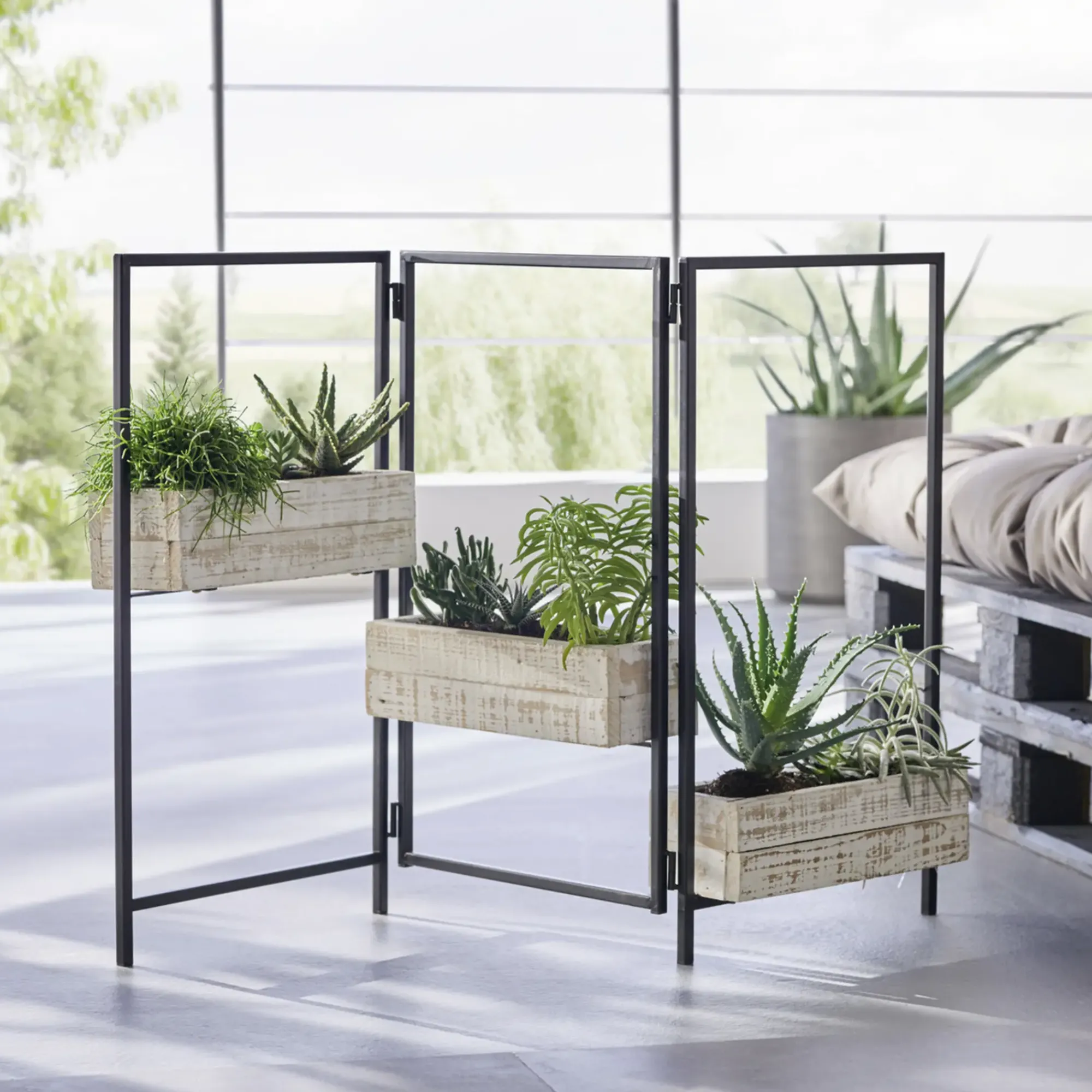 Pflanztöpfe|Frank Handels GmbH & Co. KG Pflanz-Paravent "Modern Shabby"