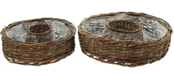 Pflanzkörbe|Weihnachtliche Pflanzer|Frank Handels GmbH & Co. KG Pflanzrad, 2er Set