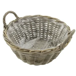 Herbstgarten|Pflanzkörbe|Frank Handels GmbH & Co. KG Pflanzschale "Rattan", groß