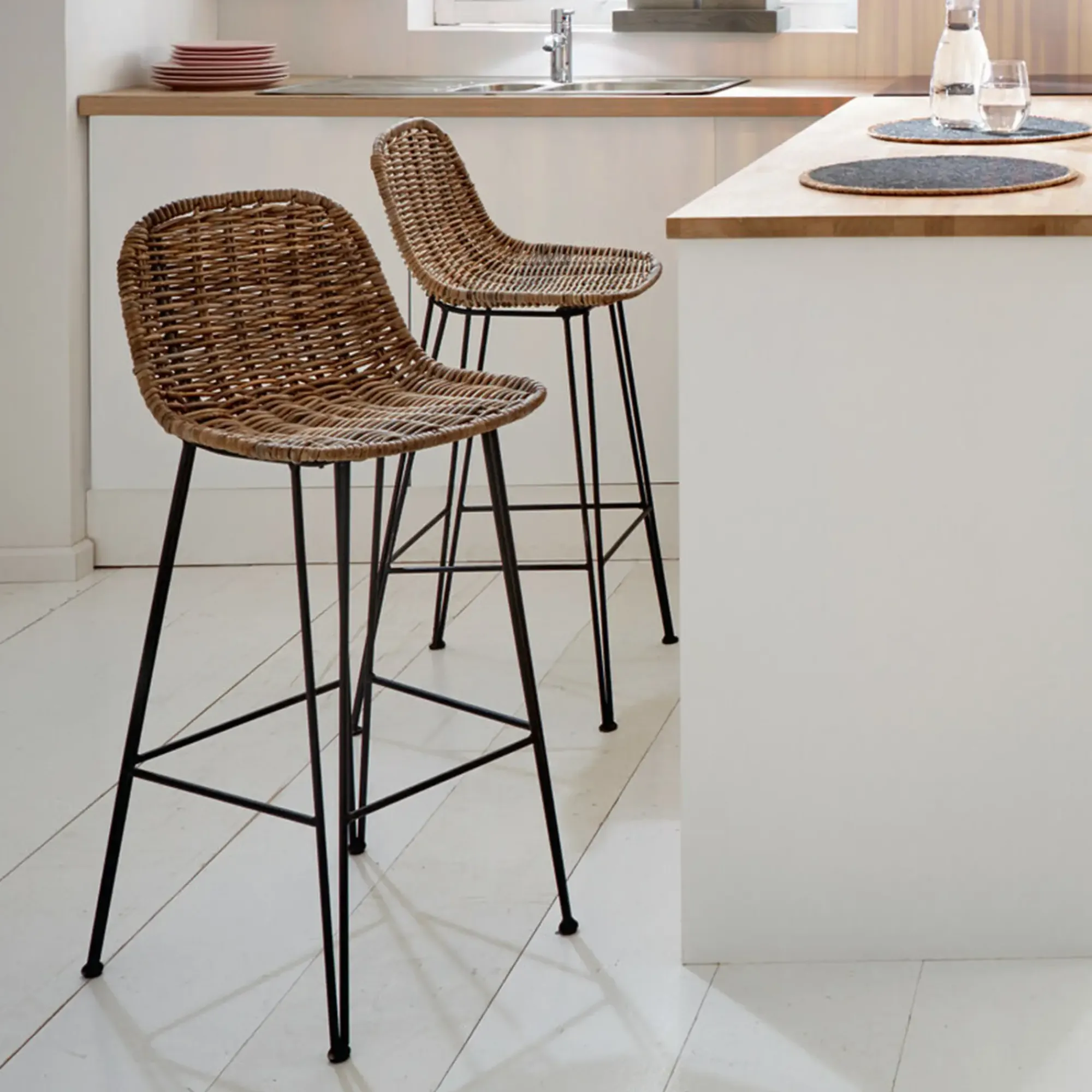 Sessel & Stühle|Küche|Frank Handels GmbH & Co. KG Rattanbarstuhl "Modern Line"