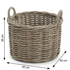 Füllkörbe & Universalkörbe|Chalet & Hütte|Frank Handels GmbH & Co. KG Rattankorb "Rustikale Optik"