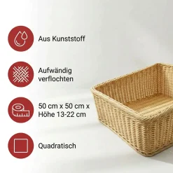 Auslagekörbe & Regalkörbe|Frank Handels GmbH & Co. KG Regalkorb "Poly", 50 x 50 cm