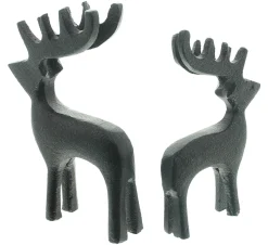 Weihnachtliche Dekofiguren|Frank Handels GmbH & Co. KG Rentier "Black", 2er Set