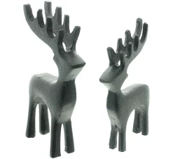 Weihnachtliche Dekofiguren|Frank Handels GmbH & Co. KG Rentier "Black", 2er Set