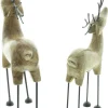 Weihnachtliche Dekofiguren|Frank Handels GmbH & Co. KG Rentier "Mangoholz", 2er Set