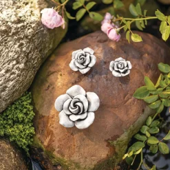 Gartendeko|Frank Handels GmbH & Co. KG Rosendeko "Blüten", 3er Set