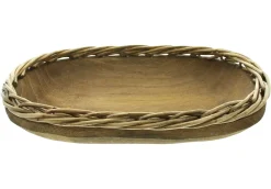 Herbstliche Dekoschalen|Dekoschalen & -Etageren|Frank Handels GmbH & Co. KG Schale "Flechtrand", oval