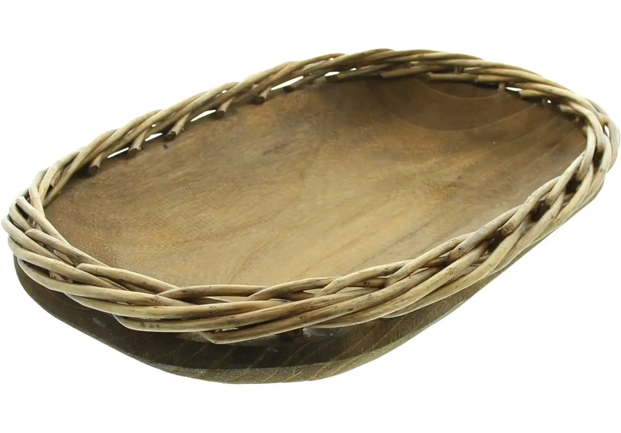 Herbstliche Dekoschalen|Dekoschalen & -Etageren|Frank Handels GmbH & Co. KG Schale "Flechtrand", oval