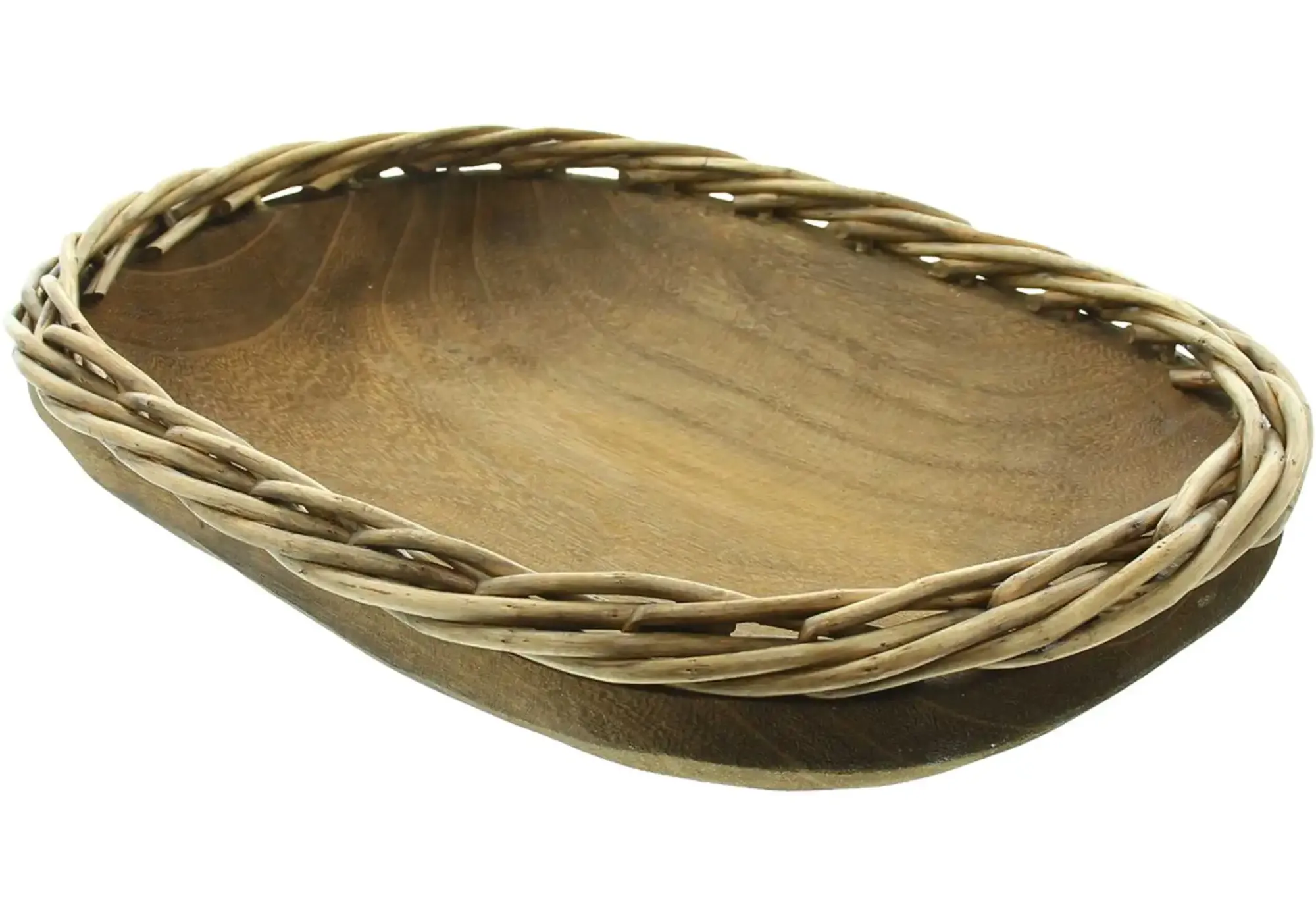 Herbstliche Dekoschalen|Dekoschalen & -Etageren|Frank Handels GmbH & Co. KG Schale "Flechtrand", oval